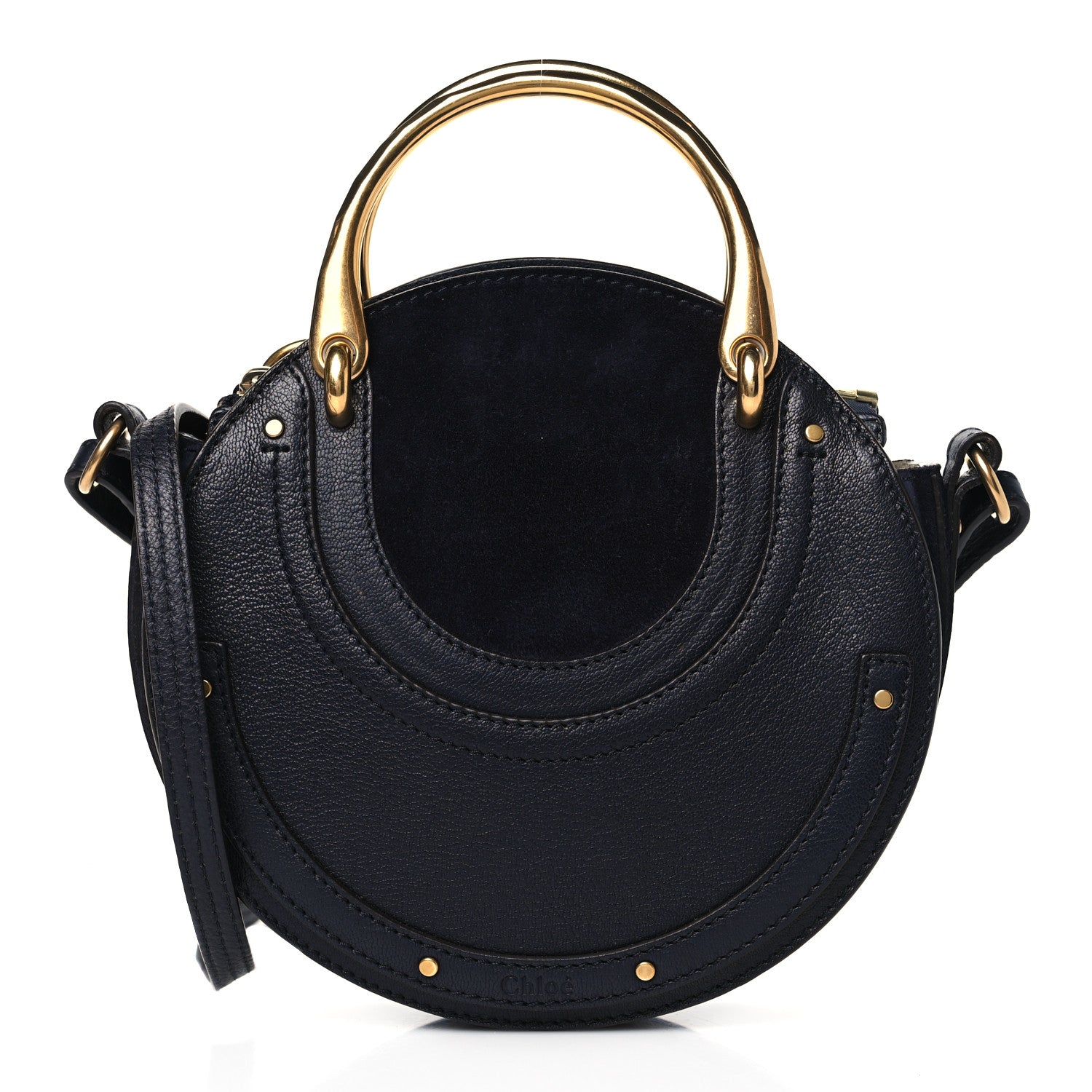 Chloe Shiny Goatskin Suede Small Pixie Bag Full Blue 1 of 11