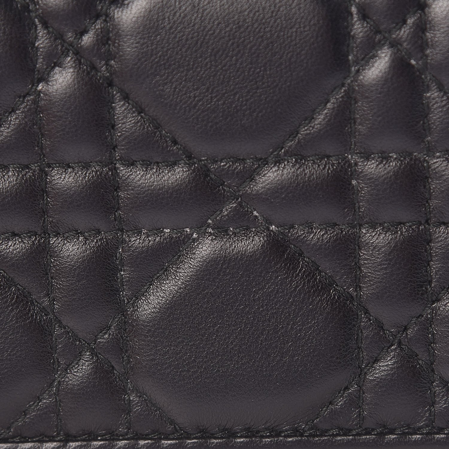 Christian Dior Lambskin Cannage Bi-Color Small Lady Dior Flap Card Holder Black Pink 8 of 8