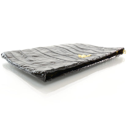 Prada Vernice Stripes Clutch Black 4 of 7