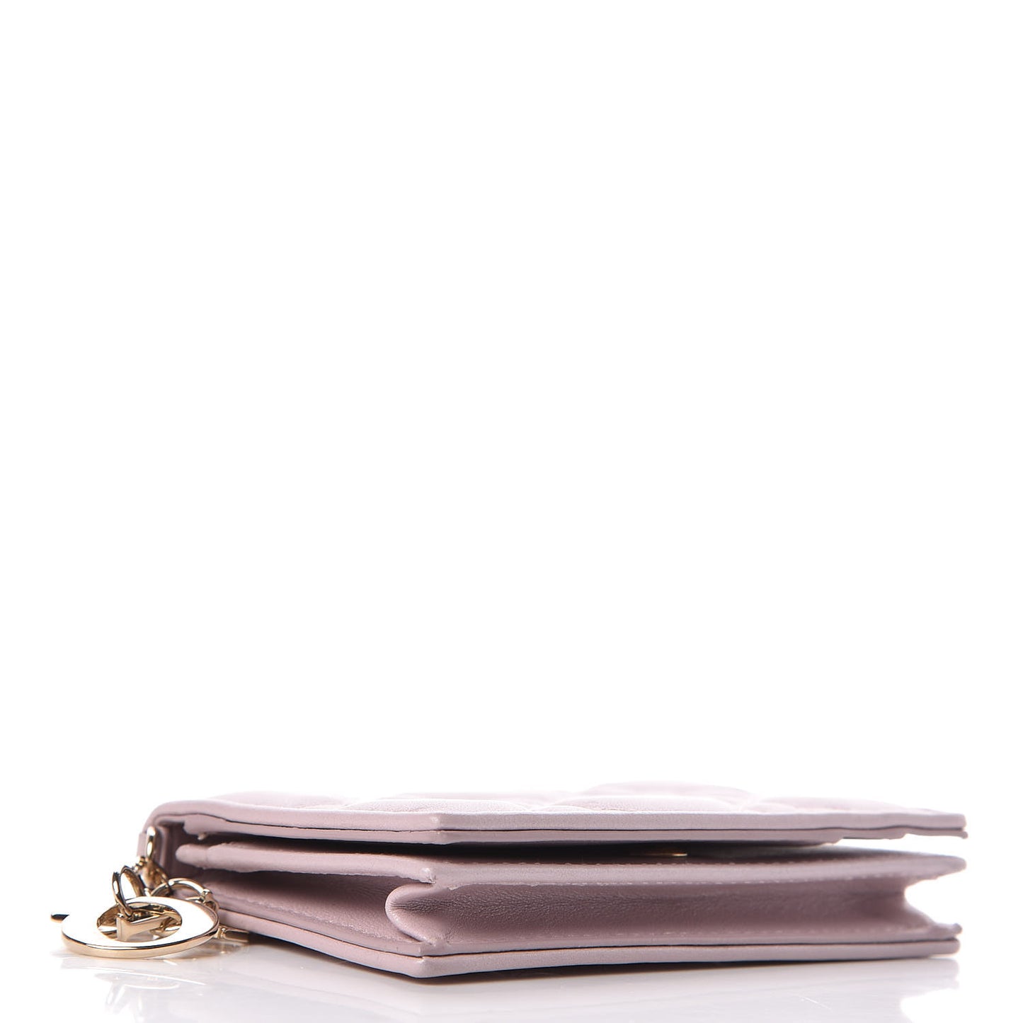 Lambskin Cannage Small Lady Dior Flap Card Holder Lotus