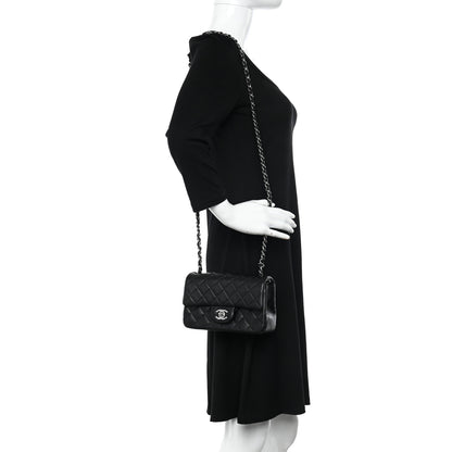 Chanel Lambskin Quilted Mini Rectangular Flap Black 2 of 10