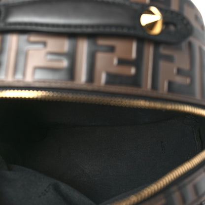 Fendi Vitello Bi-Color FF 1974 Embossed Mini Backpack Maya Black 5 of 11