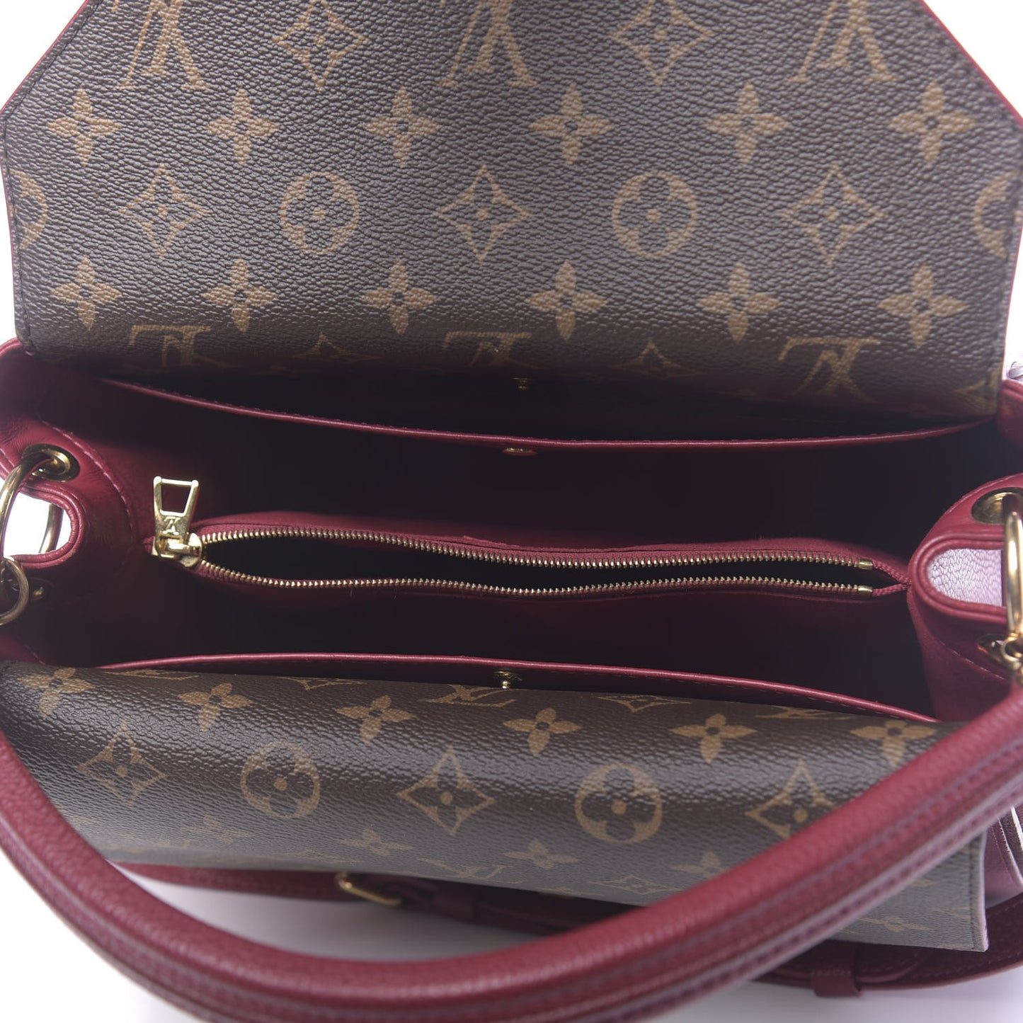 Grained Calfskin Monogram Double V Rubis