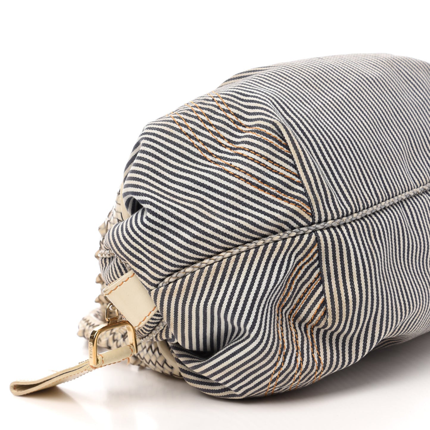 Denim Striped Spy Bowler Blue