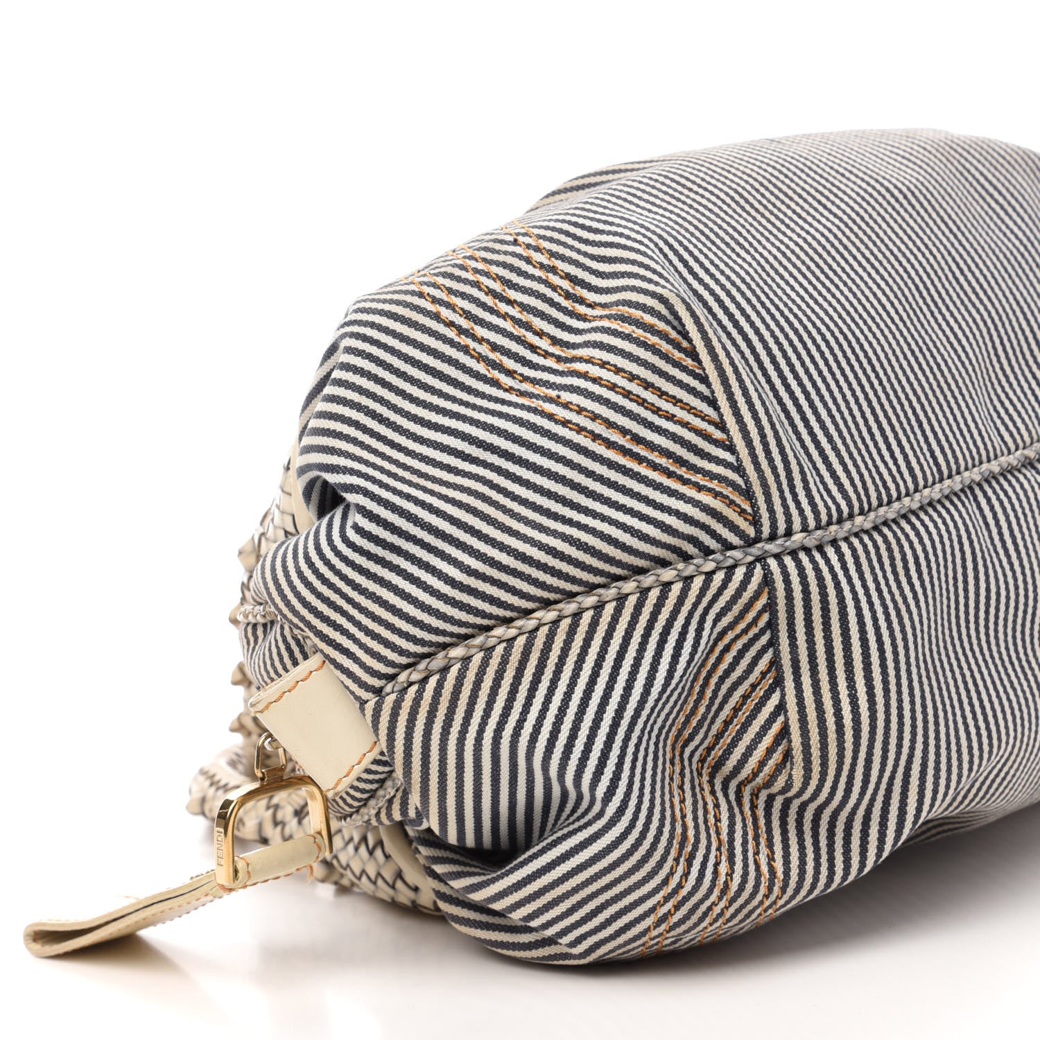 Fendi Denim Striped Spy Bowler Blue 6 of 11