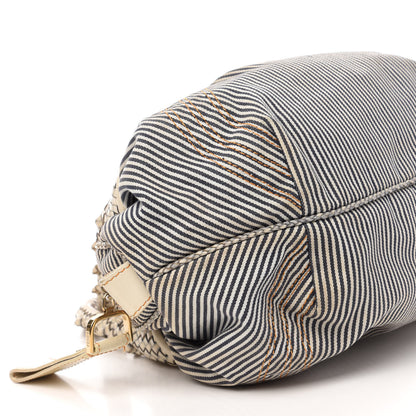 Fendi Denim Striped Spy Bowler Blue 6 of 11