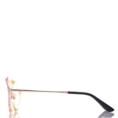Gucci Metal Crystal Cat Eye Sunglasses GG0046/S Light Pink 3 of 10