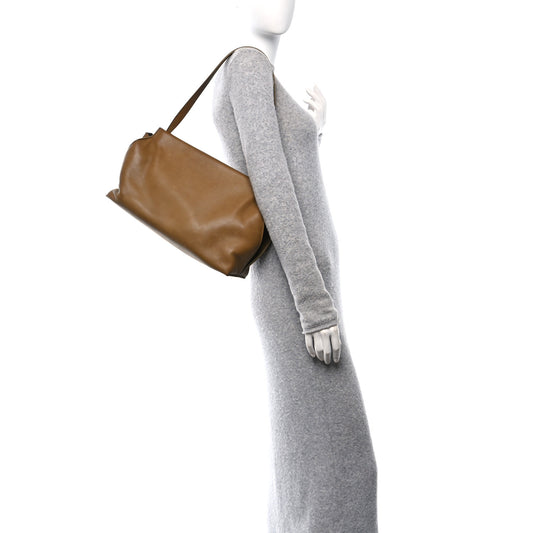 Saddle Calfskin Sienna Shoulder Bag Muschio