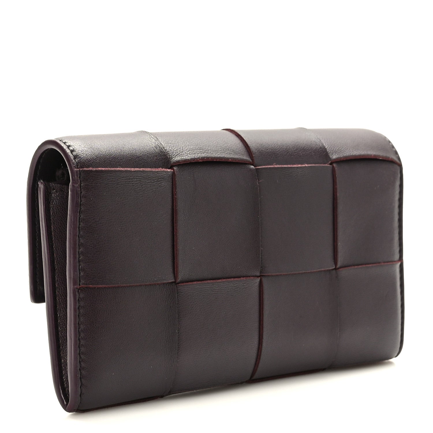 Bottega Veneta Nappa Maxi Intrecciato Continental Flap Wallet Grape 4 of 8