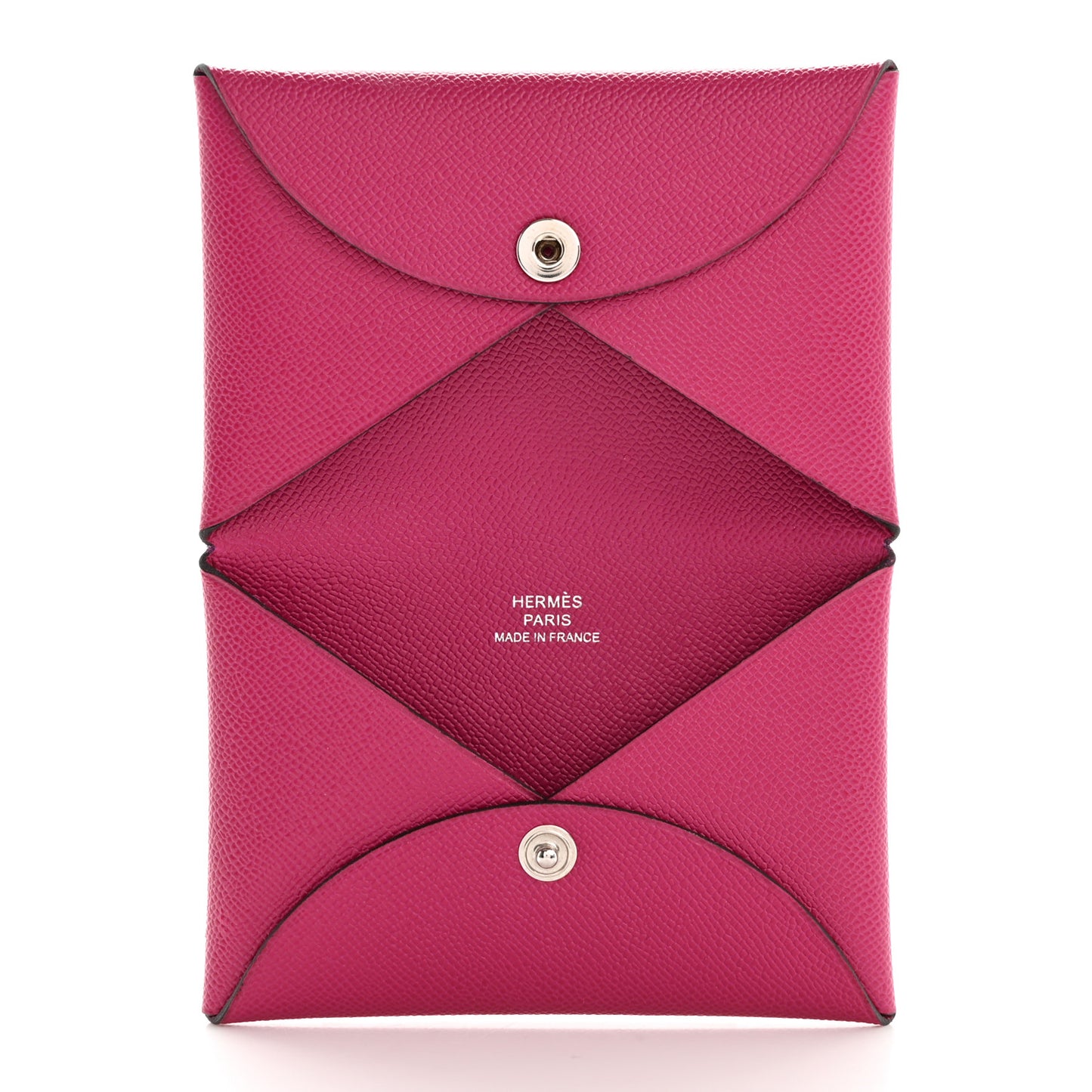 Epsom Calvi Card Case Rose Pourpre