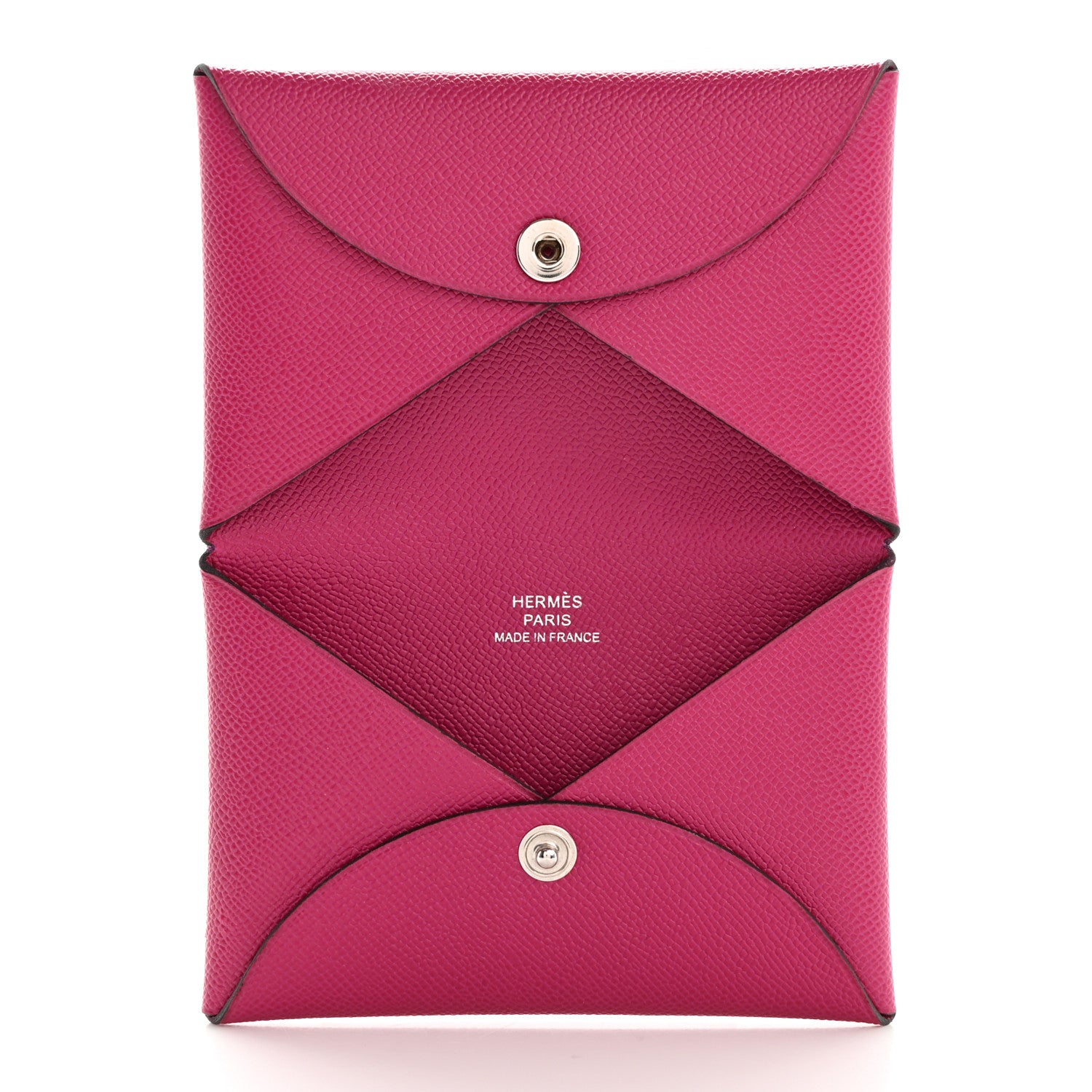 Hermes Epsom Calvi Card Case Rose Pourpre 5 of 11