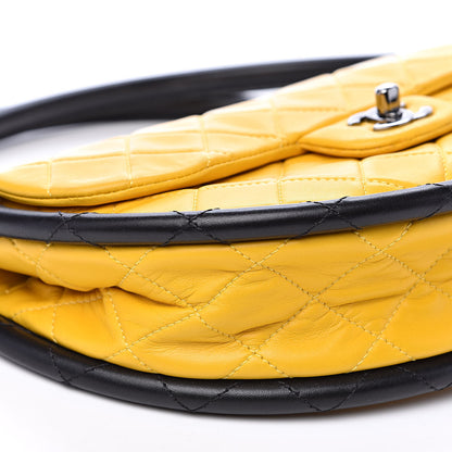 Chanel Quilted Lambskin Small Hula Hoop Flap Yellow 8 of 13