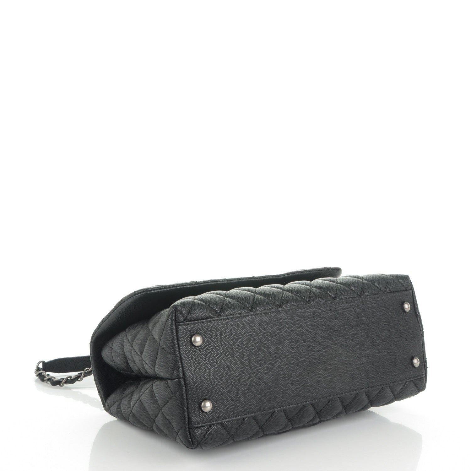 Chanel Caviar Lizard Quilted Small Coco Handle Flap Black 4 of 7