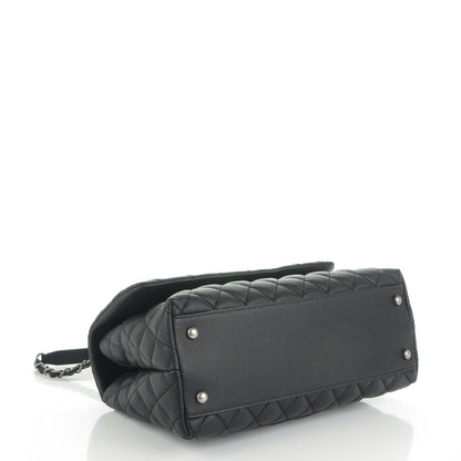 Chanel Caviar Lizard Quilted Small Coco Handle Flap Black 4 of 7