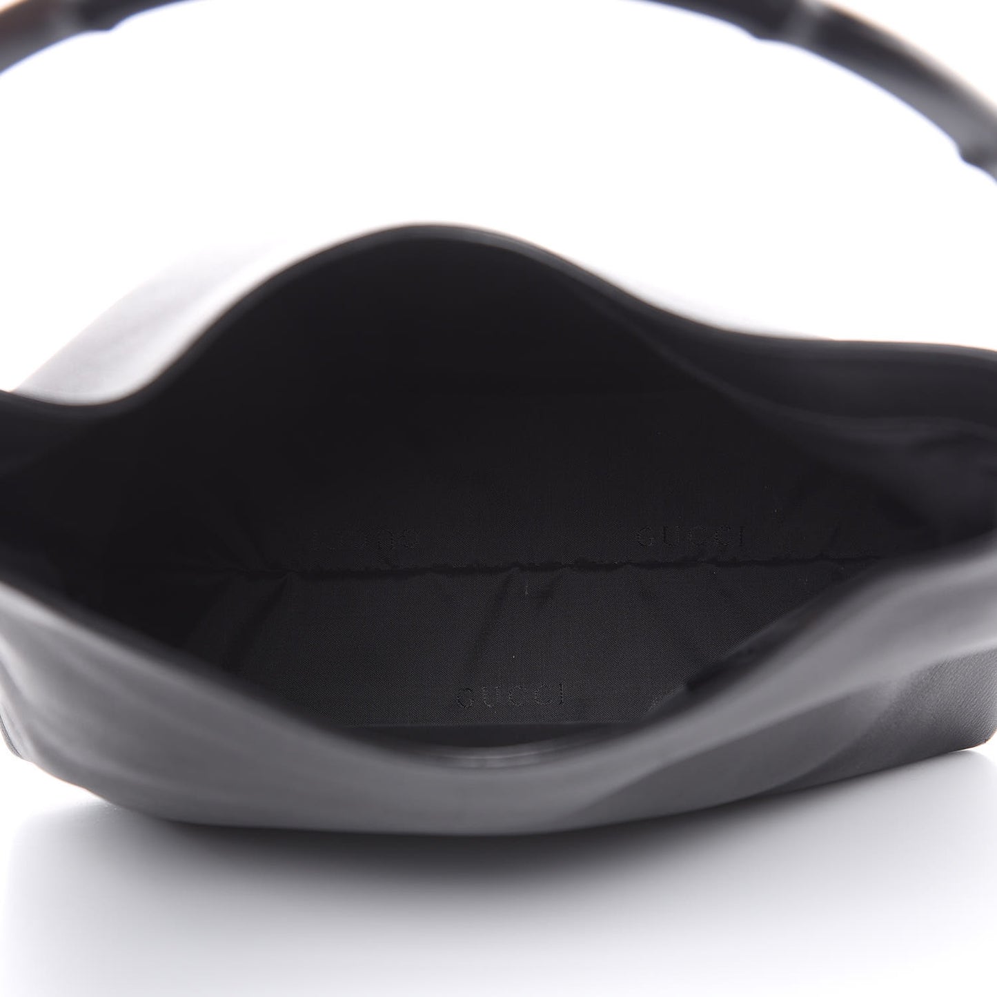 Calfskin Bamboo Shoulder Bag Black