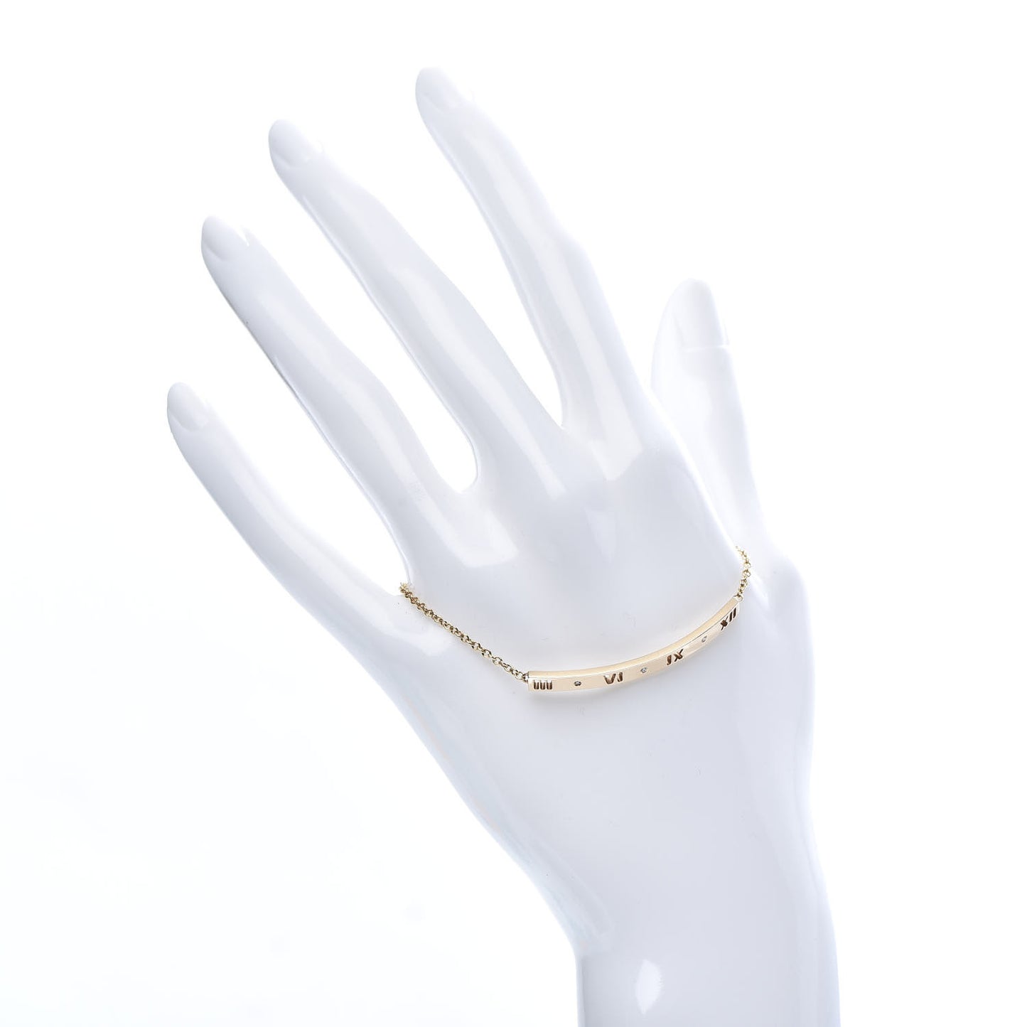 18K Rose Gold Diamond Atlas Bar Pierced Bracelet