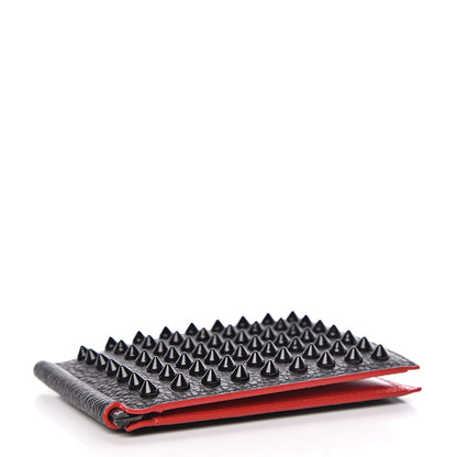 Christian Louboutin Calfskin Spike Bi-Fold Wallet Black 4 of 7