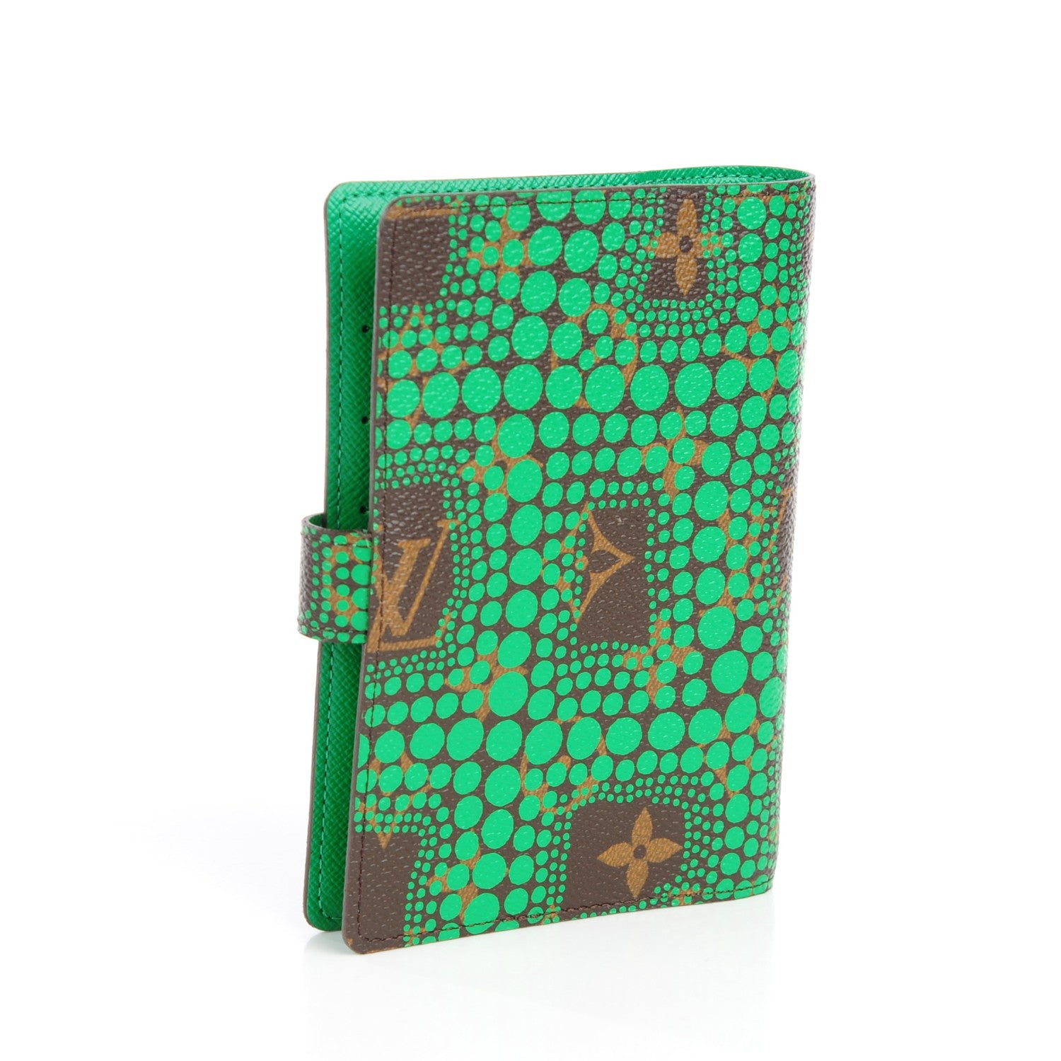 Louis Vuitton Monogram Kusama Town Small Ring Agenda Green 3 of 7