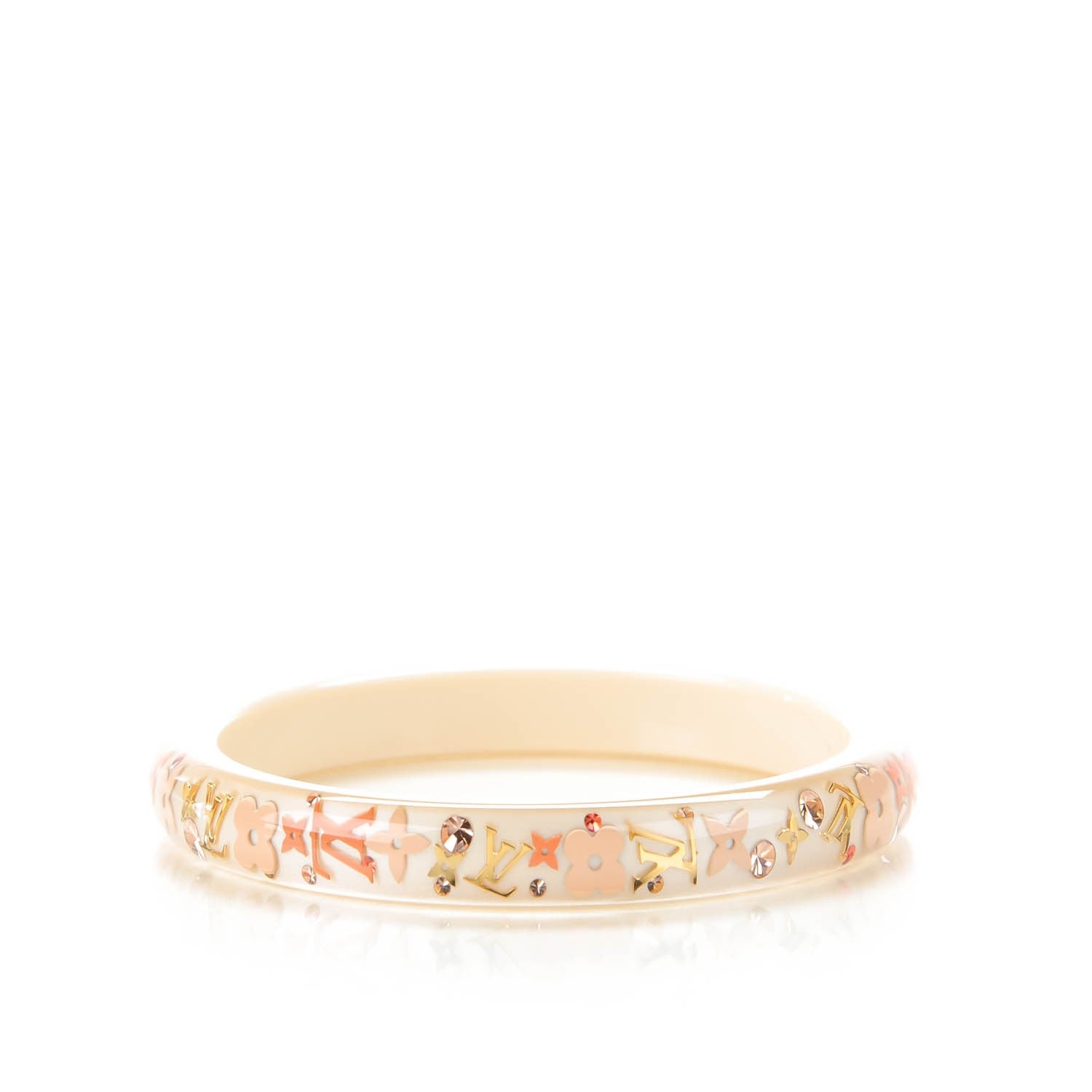 Louis Vuitton Resin Swarovski Medium Inclusion Bracelet PM Nacre 3 of 4