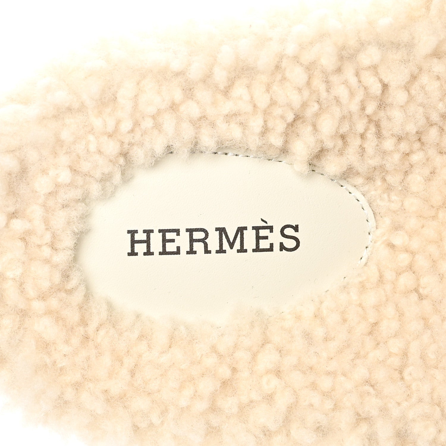 Hermes Calfskin Woolskin Mens Chypre Sandals 42.5 Black Ecru 7 of 9