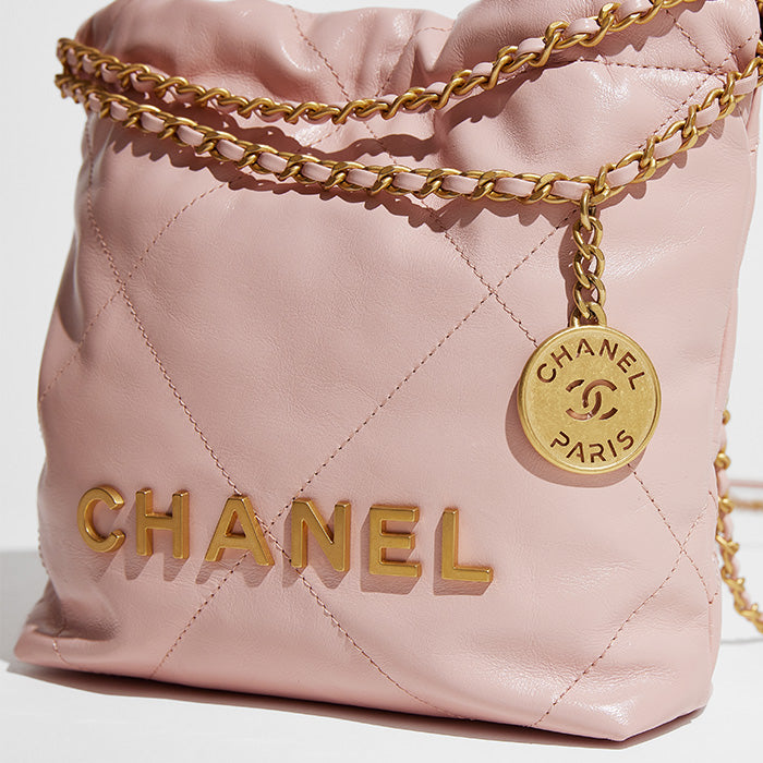 product image of pink mini chanel 22 bag FASHIONPHILE
