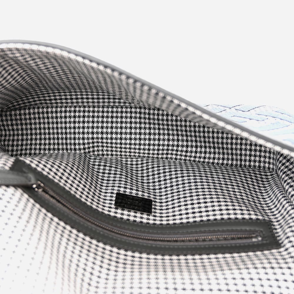 close up of authentic fendi baguette interior lining by FASHIONPHILE