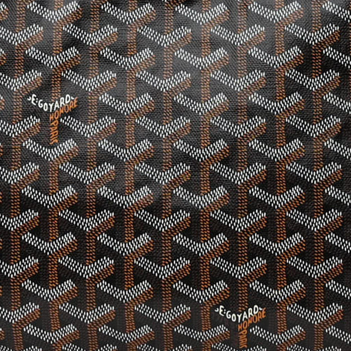Close up image of an authentic Goyard Goyardine Saint Louis Tote in Black by FASHIONPHILE