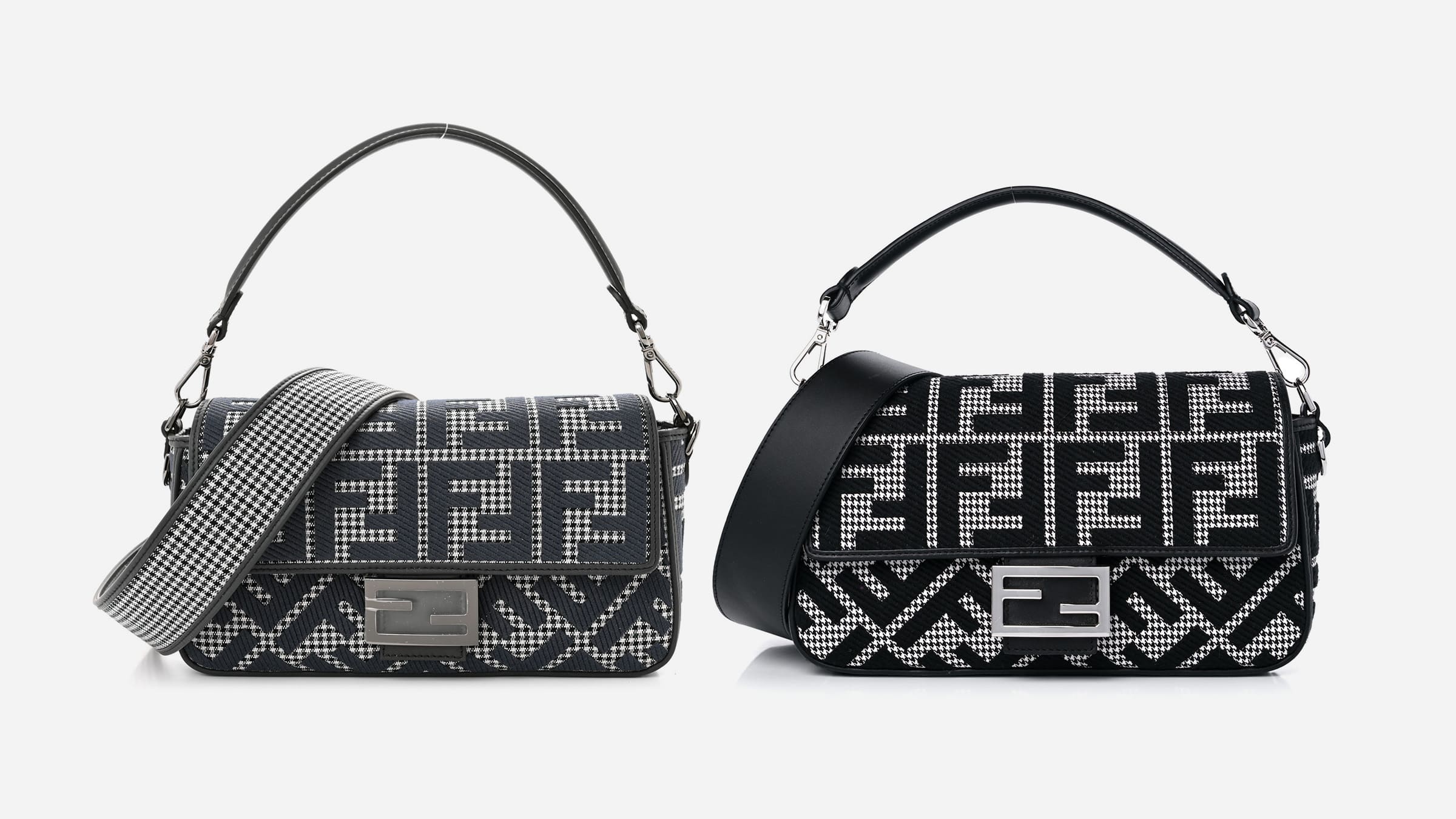 authentic versus fake fendi baguette bag side by side by FASHIONPHILE