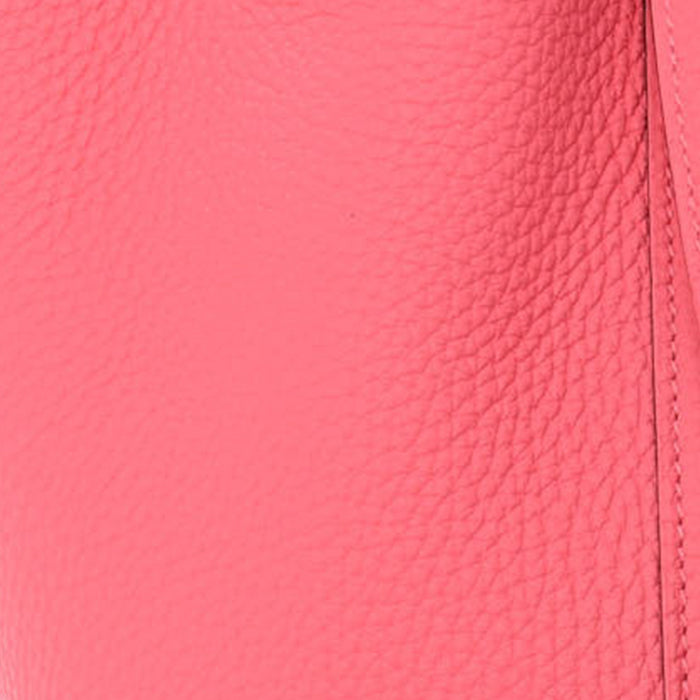 swatch of hermes taurillon clemence rose azalee