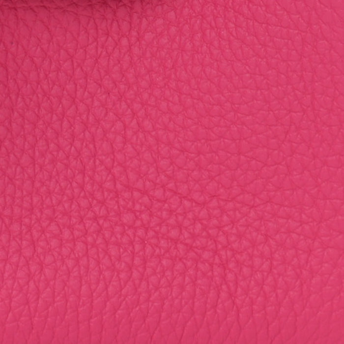 swatch of Taurillon Clemence Rose Shocking FASHIONPHILE