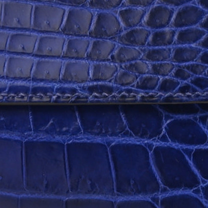swatch card of hermes bleu electrique FASHIONPHILE