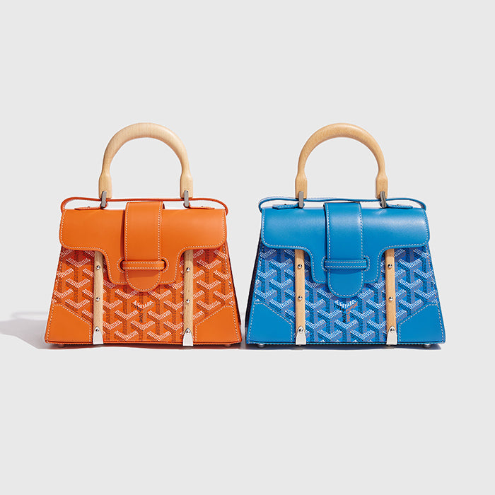 product images of authentic and fake goyard structured mini saigon bag side by side at FASHIONPHILE