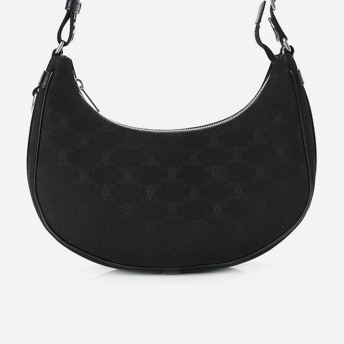 studio image of black canvas celine ava bag at FASHIONPHILE