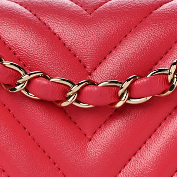 close up image of chevron chanel FASHIONPHILE