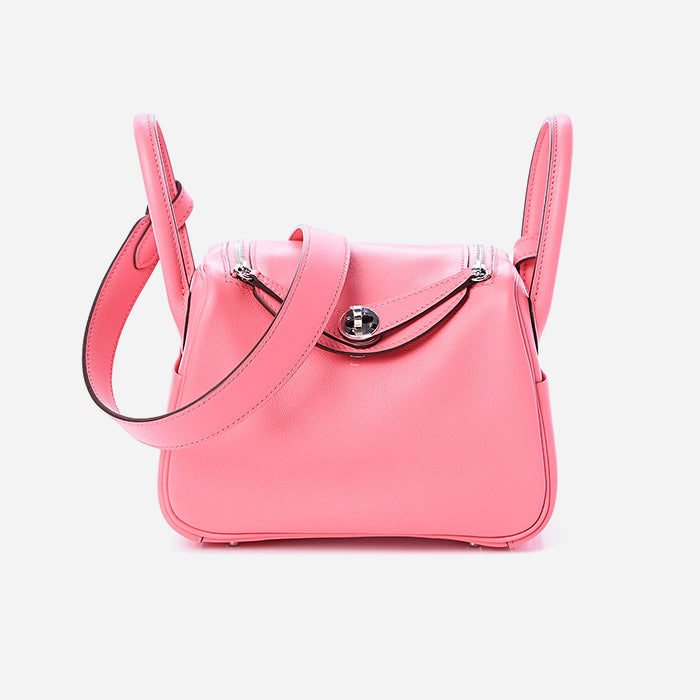 product image of pink hermes lindy bag at FASHIONPHILE