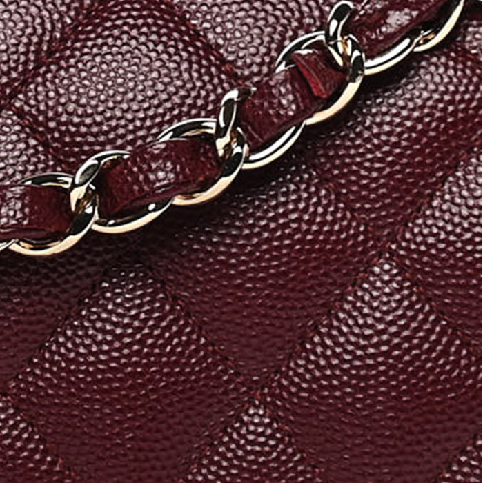 close up image of Chanel caviar FASHIONPHILE