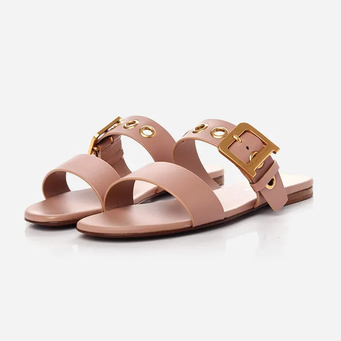 studio image of d-dior slide flat sandal