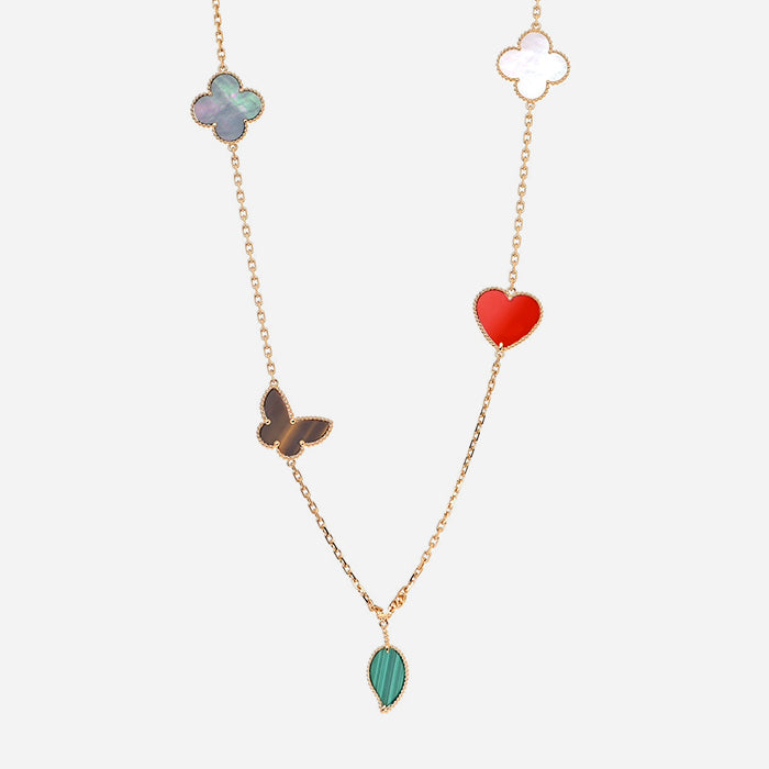 product image of multicolor Lucky Alhambra necklace from Van Cleef & Arpels available at FASHIONPHILE