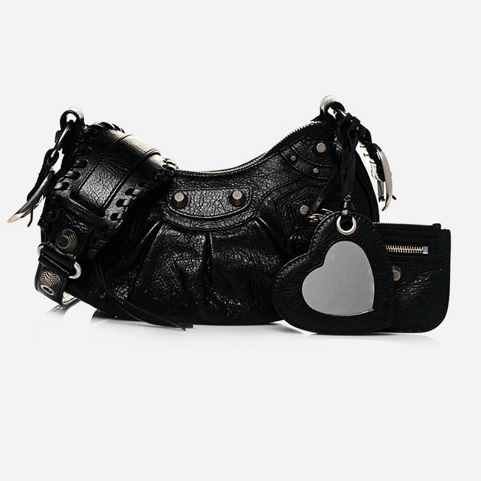 studio image of Balenciaga Le Cagole Shoulder Bag black FASHIONPHILE