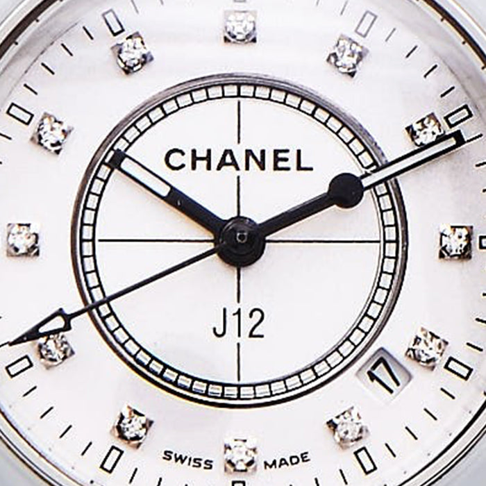 studio image of fake Chanel J12 watch FASHIONPHILE
