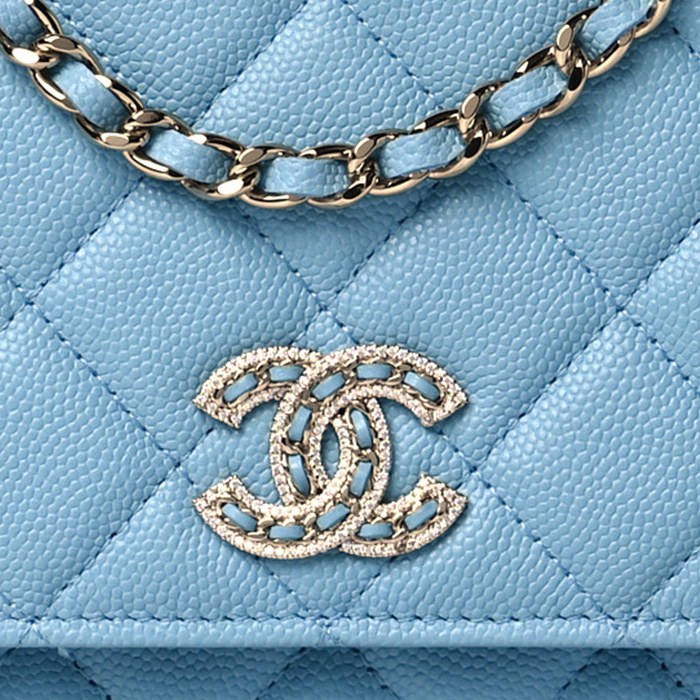 Chanel crystal-embellished hardware FASHIONPHILE