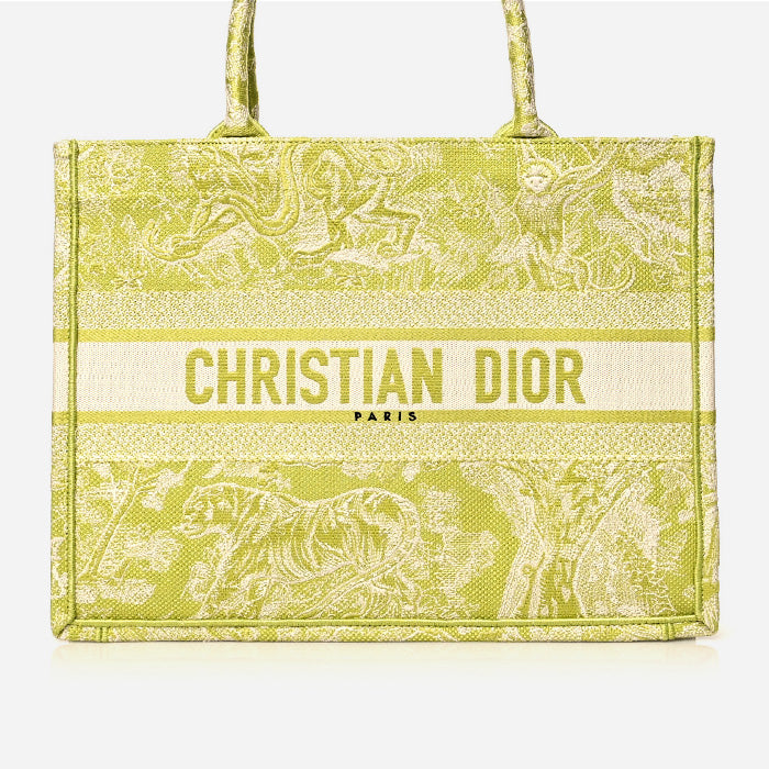 product image of CHRISTIAN DIOR Canvas Embroidered Medium Dioriviera Toile De Jouy Book Tote FASHIONPHILE