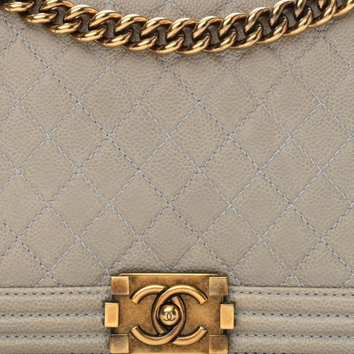 Chanel aged. gold hardware FASHIONPHILE