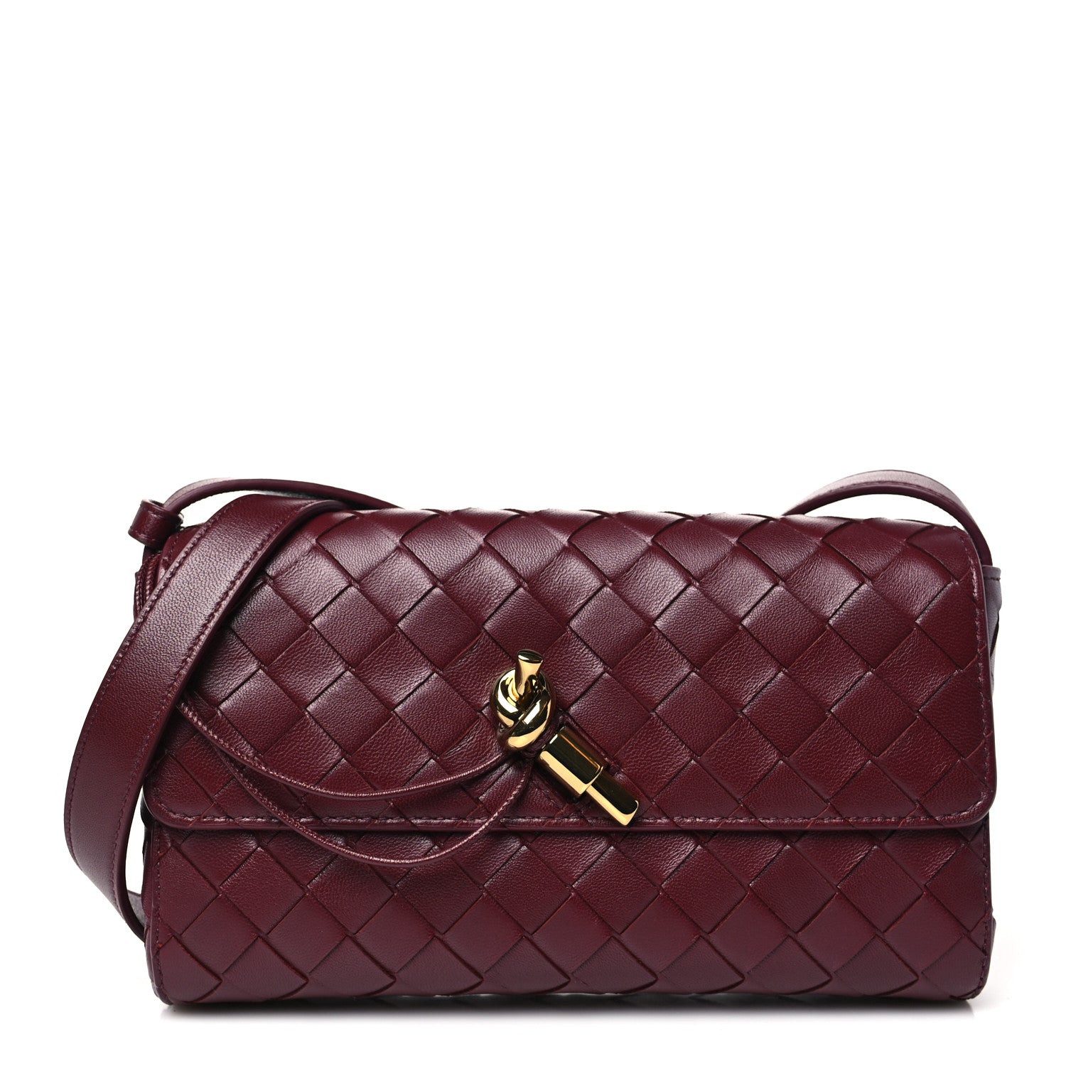 Bottega Veneta Nappa Intrecciato Mini Andiamo Crossbody Bag Barolo