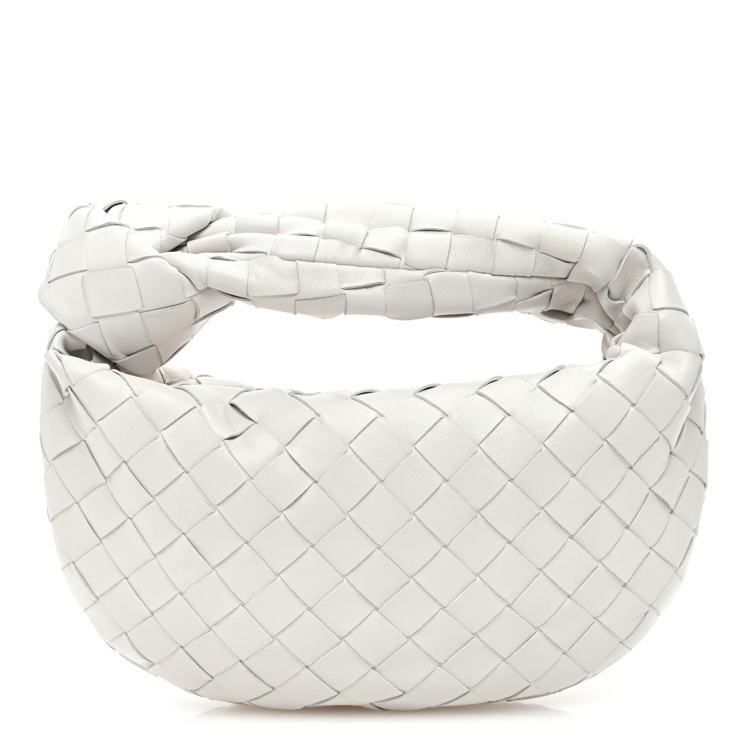 Bottega Veneta Nappa Intrecciato Mini Jodie in Chalk