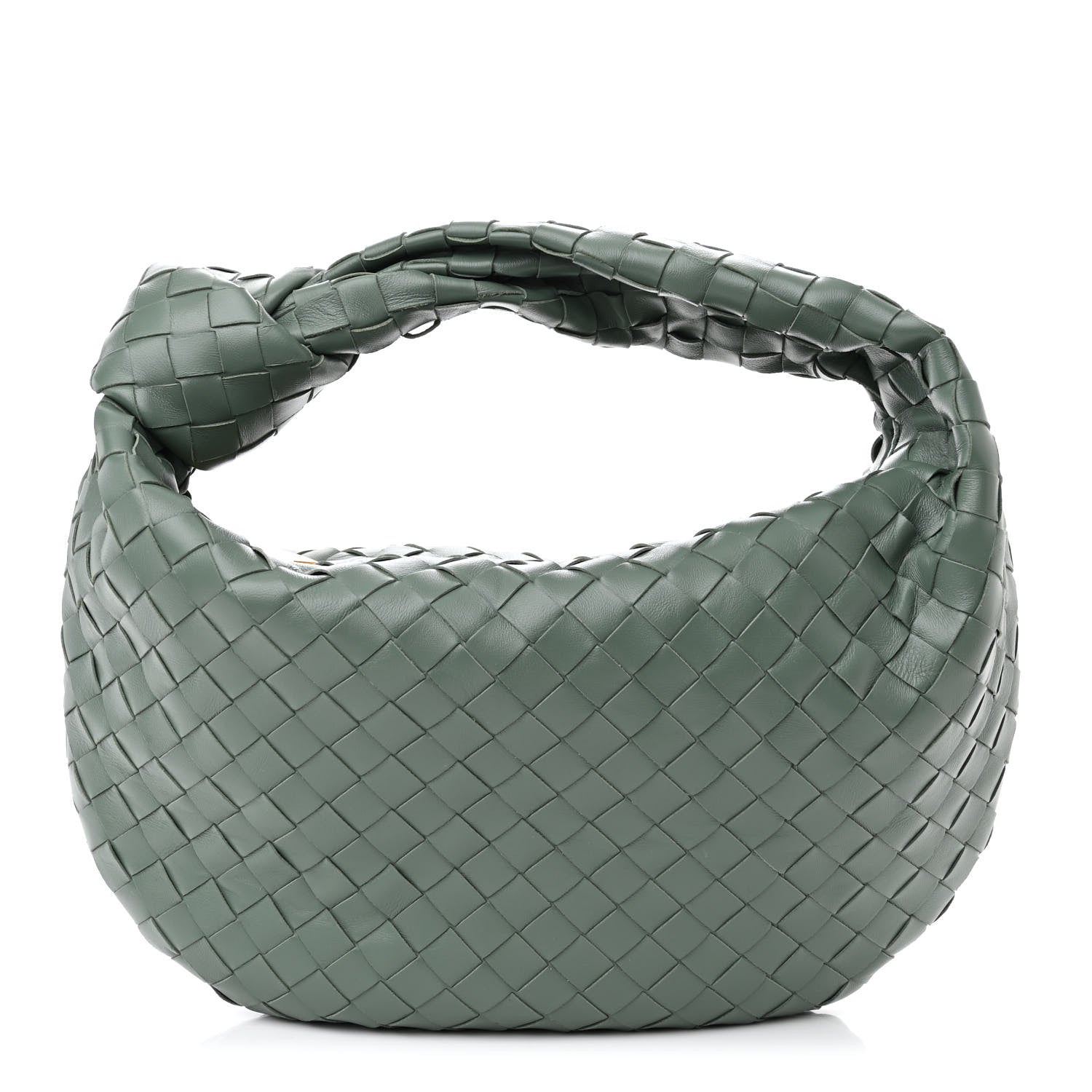 Bottega Veneta Nappa Intrecciato Teen Jodie Hobo in Aloe