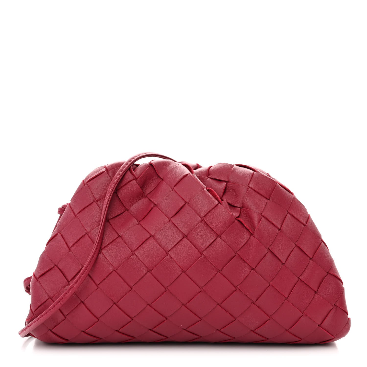 Bottega Veneta Nappa Intrecciato The Mini Pouch in Amaranto