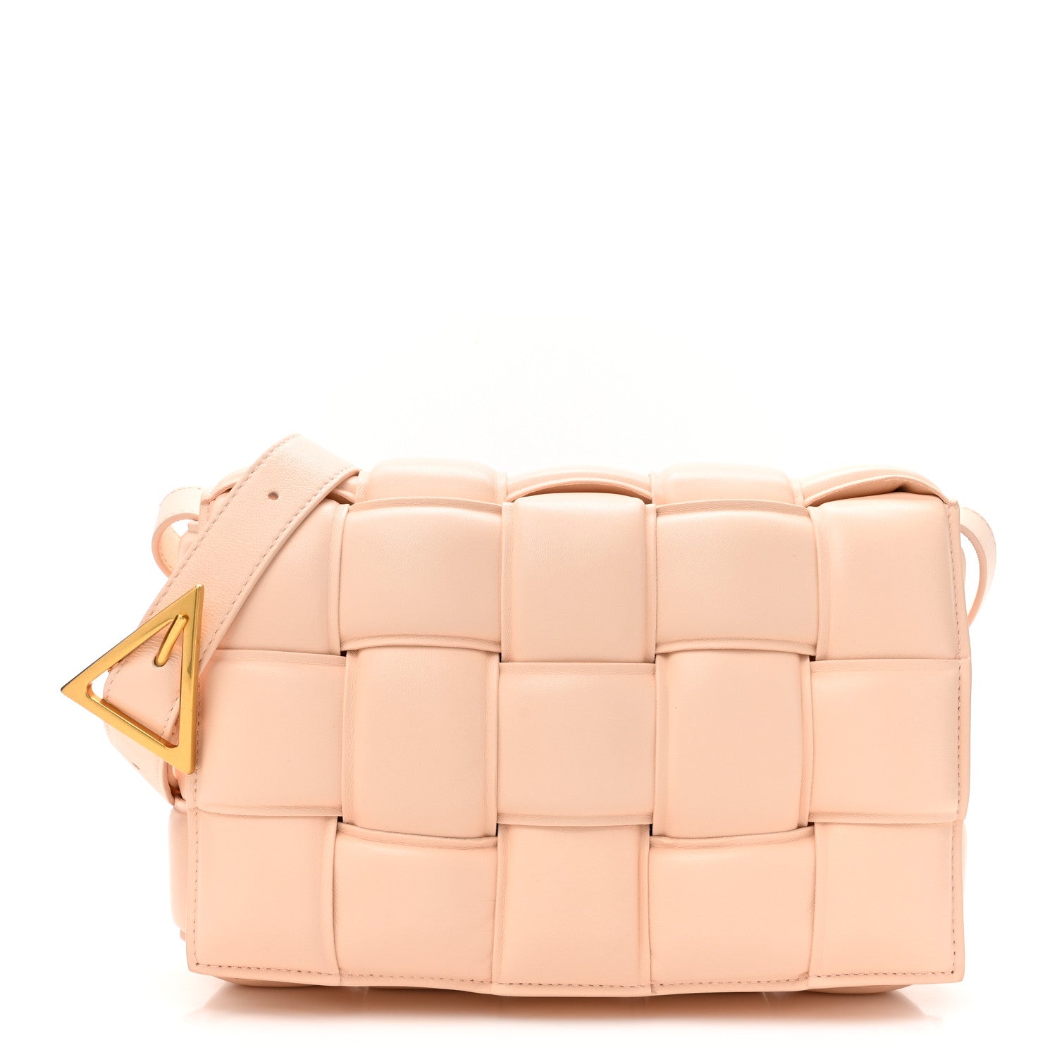 Bottega Veneta Nappa Maxi Intrecciato Padded Cassette Crossbody Bag in Melon Washed
