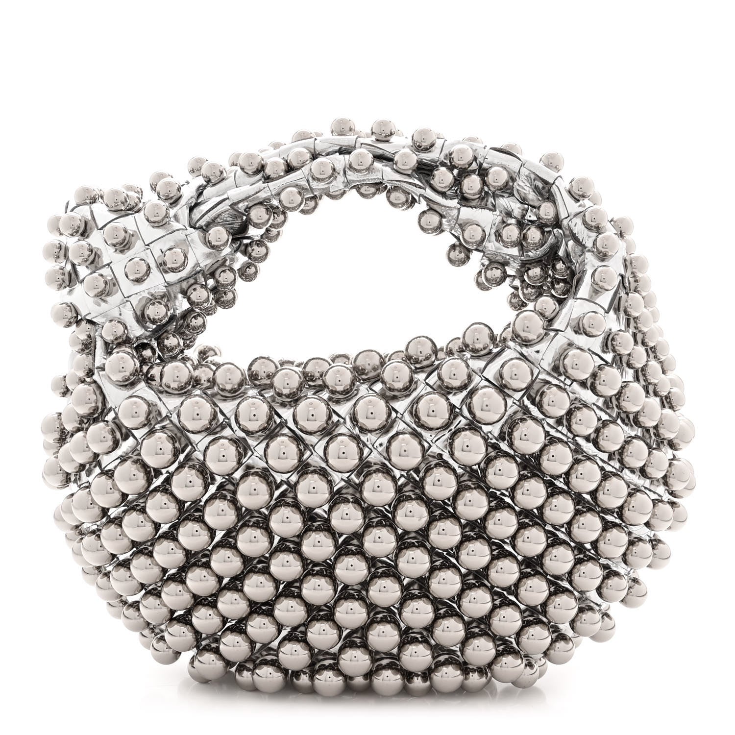 A Bottega Veneta Mini Jodie in Silver