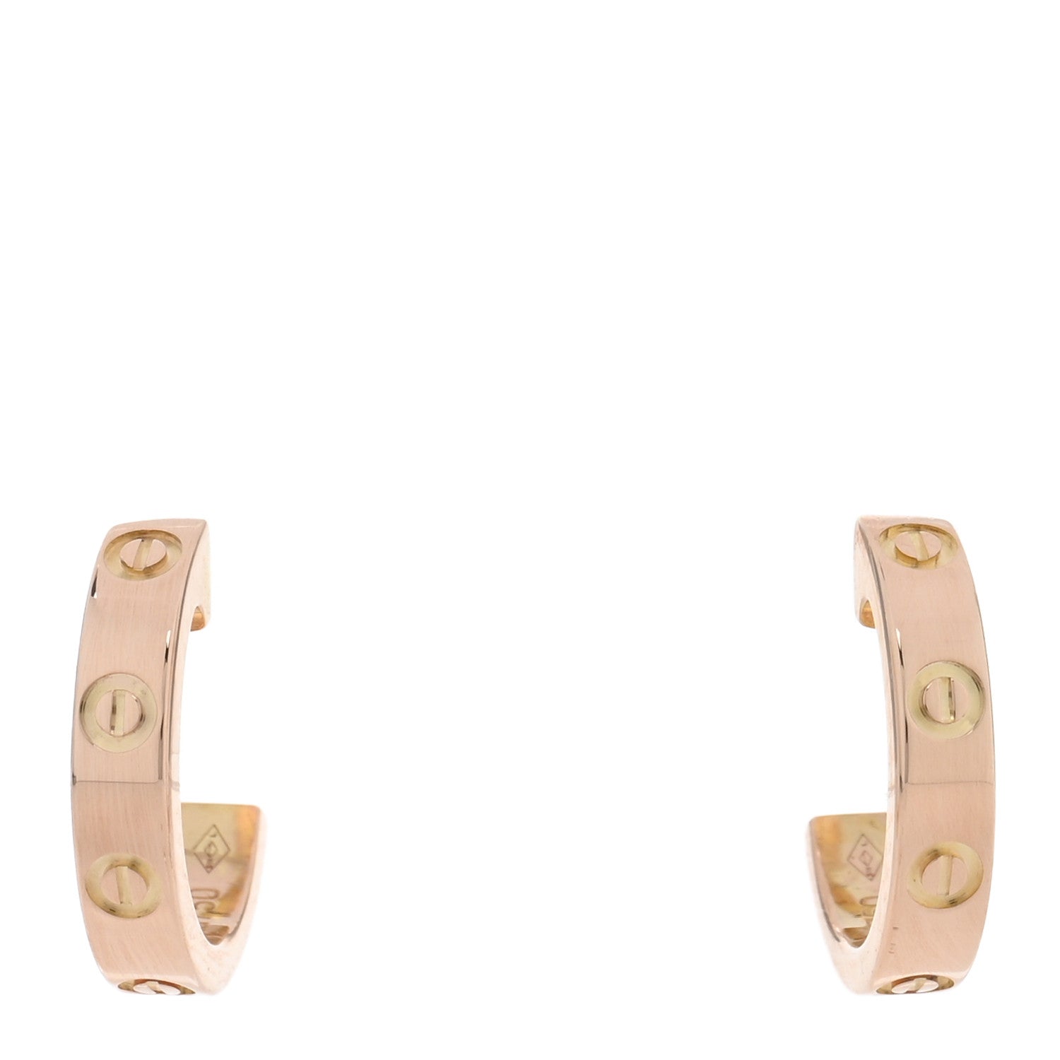 Cartier 18K Pink Gold Small LOVE Hoop Earrings